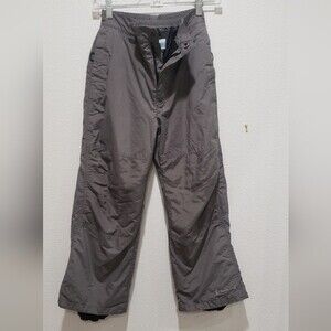 Black dot snow pants, grey,  youth medium
